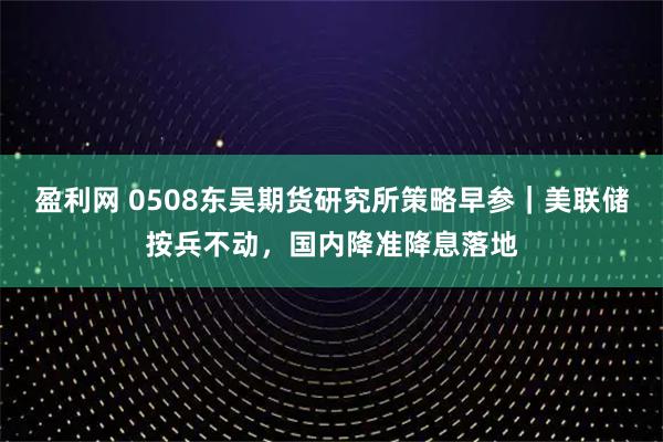 盈利网 0508东吴期货研究所策略早参｜美联储按兵不动，国内降准降息落地